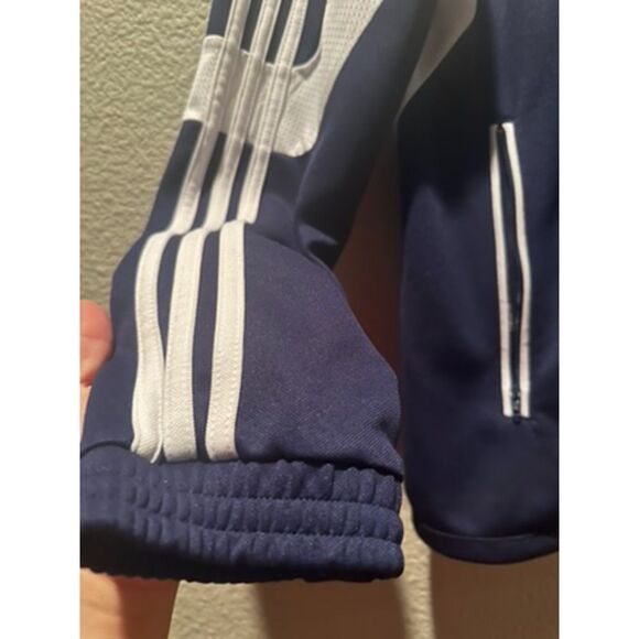Adidas Condivo Navy/White Track Girls Cool Climate Jacket Size L - Picture 5 of 9
